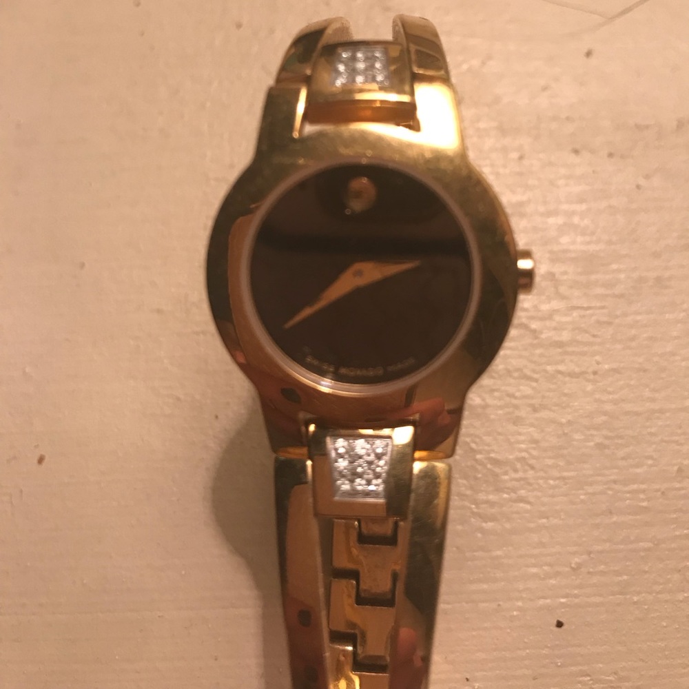 Movado Amarosa Goldtone diamond watch